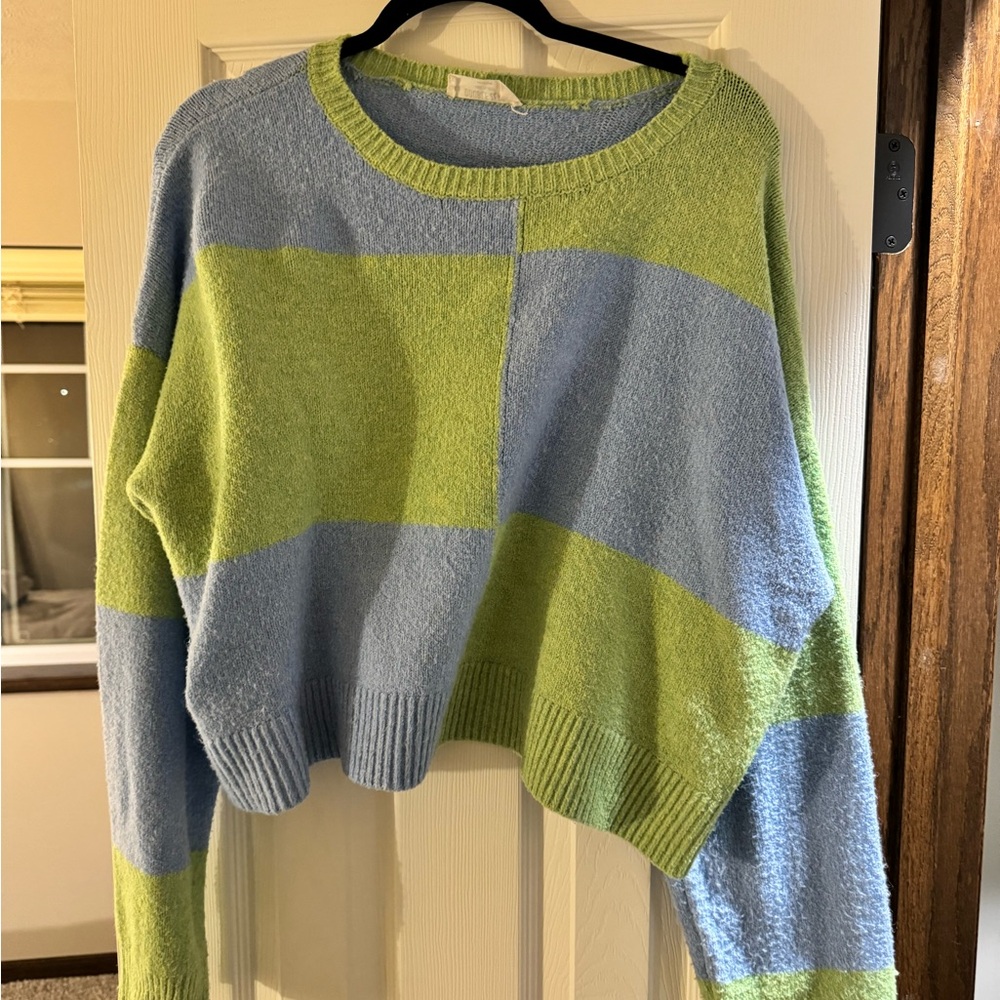 Colorblock Crew Neck Sweater